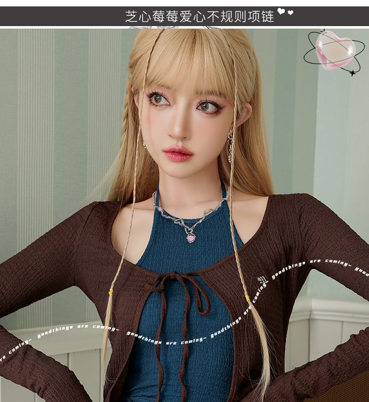 Necklace Rhinestone Strawberry Heart FashionChic