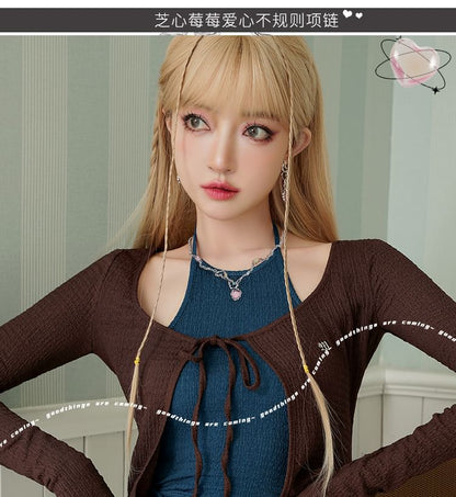 Necklace Rhinestone Strawberry Heart FashionChic