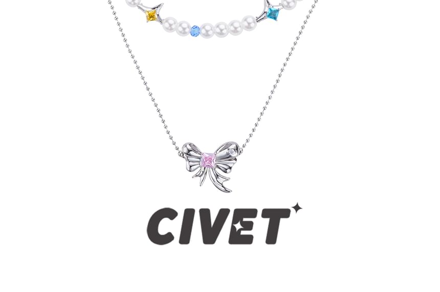 Layered Ribbon Necklace FashionChic