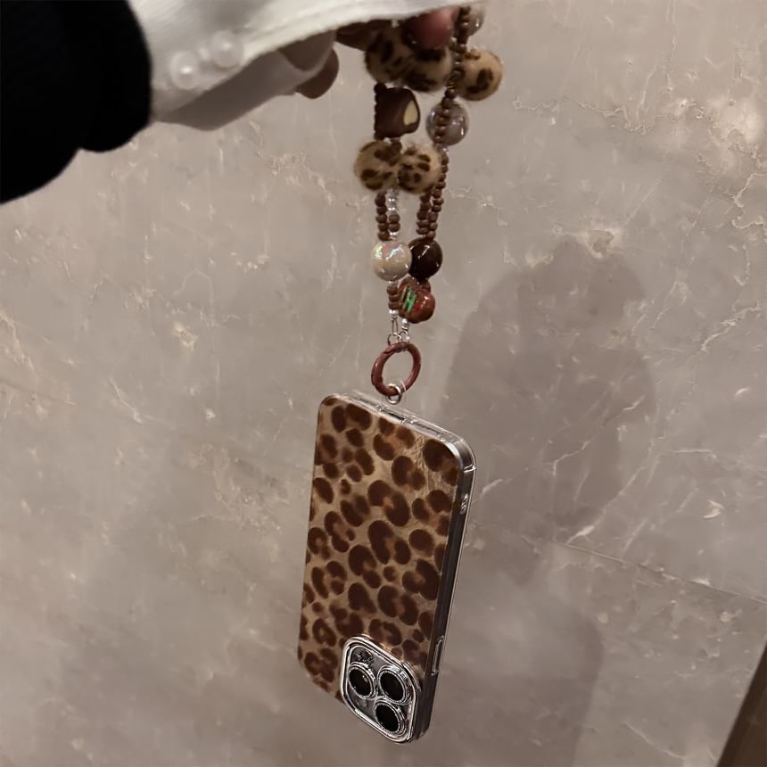 Strap / Print Case Set Leopard Phone FashionChic