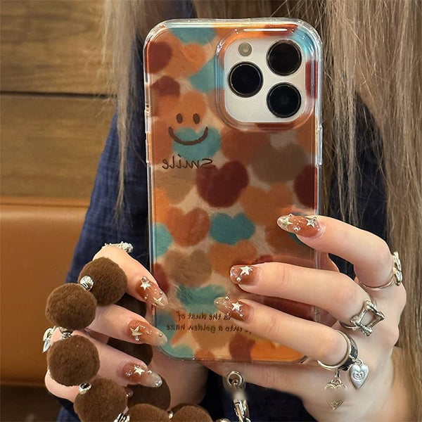Case / Pom Set Phone Smiley Strap FashionChic