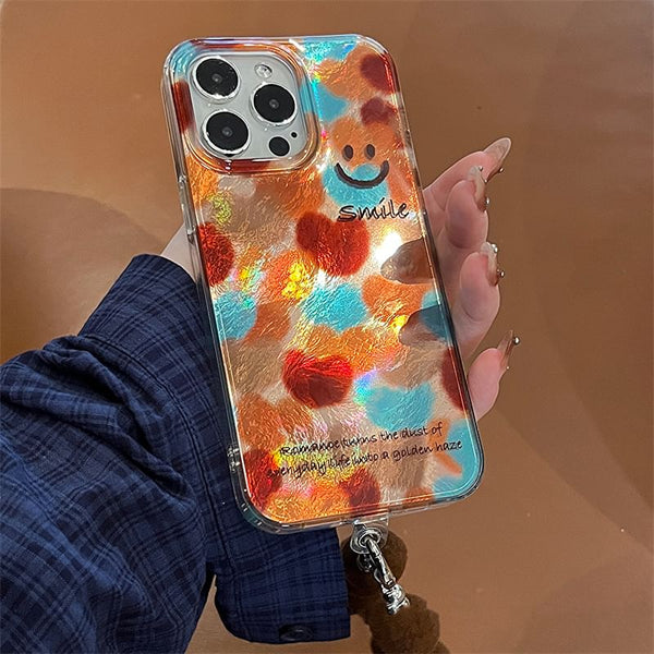 Case / Pom Set Phone Smiley Strap FashionChic