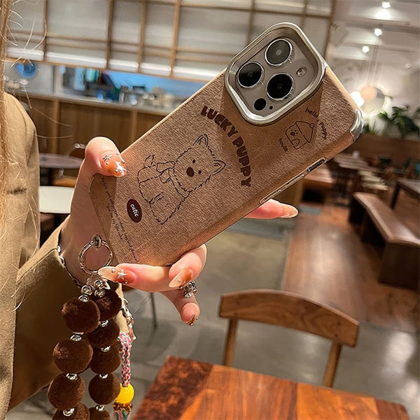 / Pom Case Dog Strap Set Phone FashionChic