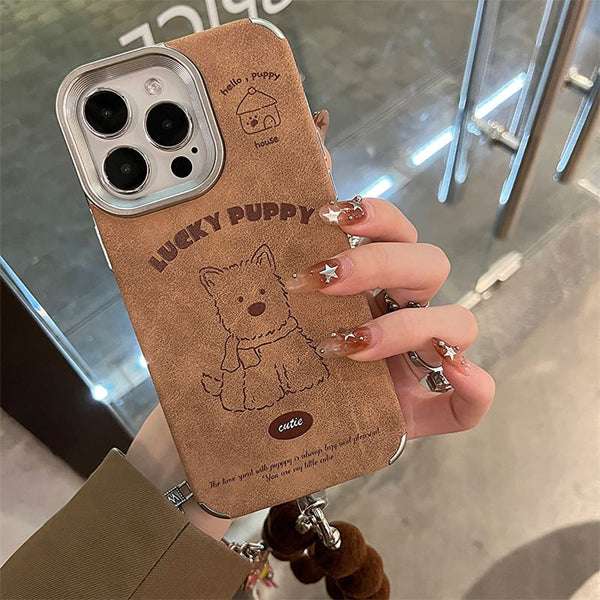 / Pom Case Dog Strap Set Phone FashionChic