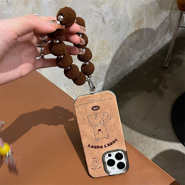 / Pom Case Dog Strap Set Phone FashionChic