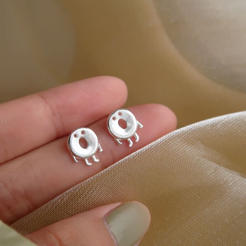 Sterling Cartoon 925 Silver Earring Stud FashionChic