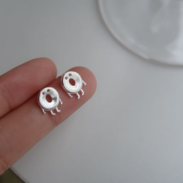 Sterling Cartoon 925 Silver Earring Stud FashionChic