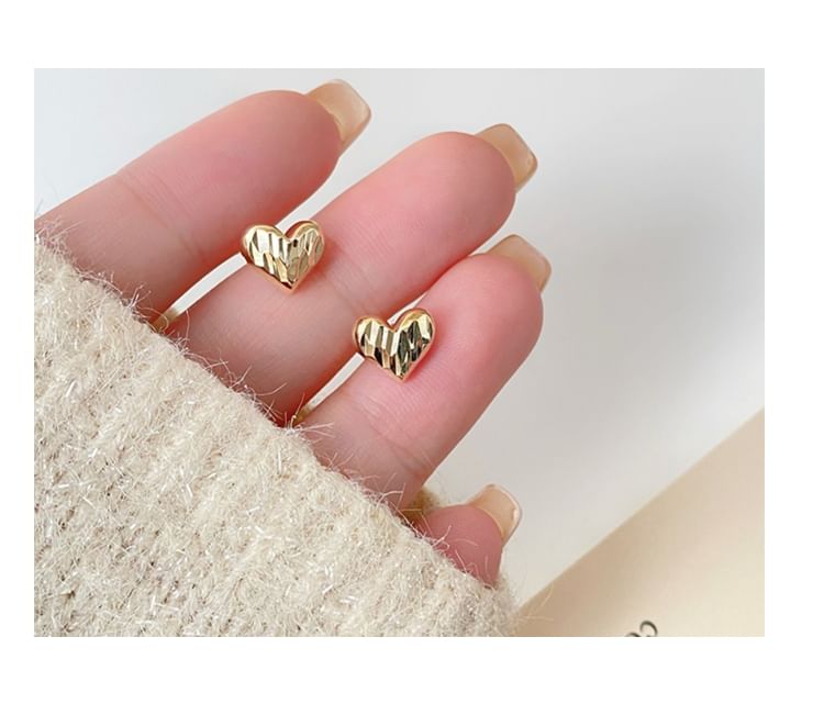 Stud Silver 925 Sterling Heart Earring FashionChic
