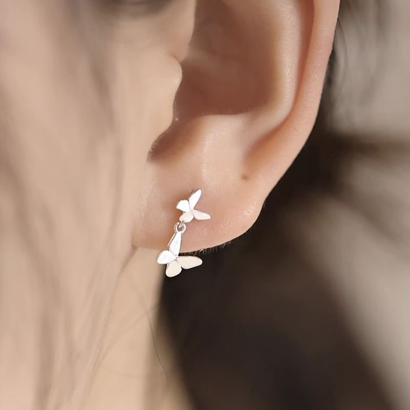 Butterfly Sterling 925 Earring Silver Drop FashionChic