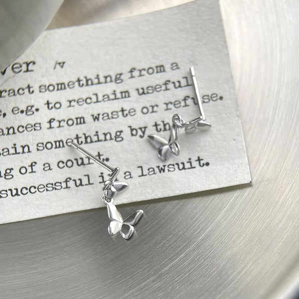 Butterfly Sterling 925 Earring Silver Drop FashionChic