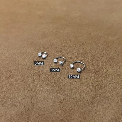 Earring Huggie Rhinestone Open FashionChic