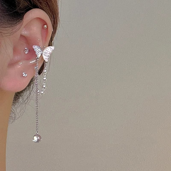 Ear Butterfly Faux Cuff Pearl FashionChic