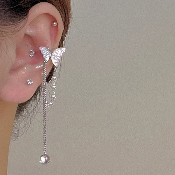 Ear Butterfly Faux Cuff Pearl FashionChic