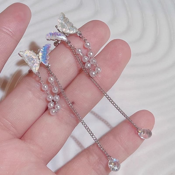 Ear Butterfly Faux Cuff Pearl FashionChic