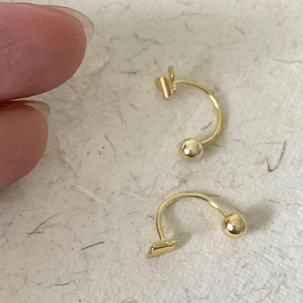 Earring Sterling Butterfly Barbell Silver 925 FashionChic