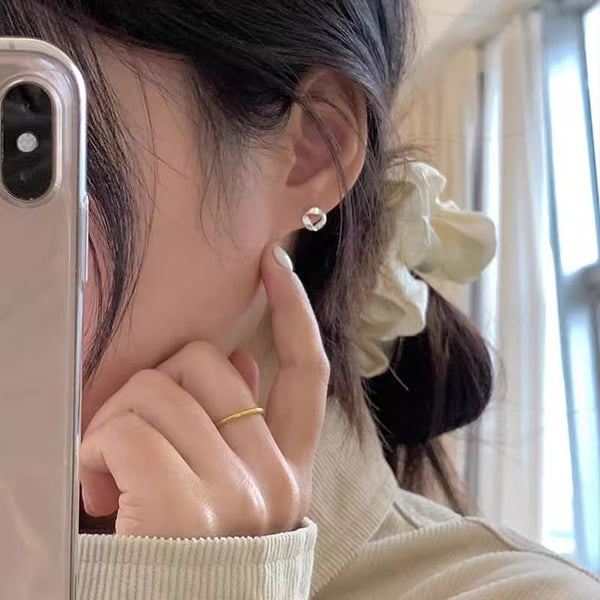 Earring Silver Sterling Twisted 925 Barbell FashionChic