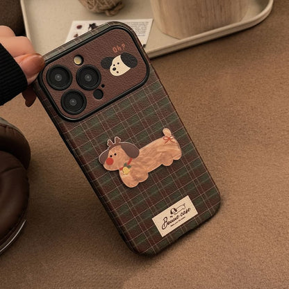 Set Bell Case / Charm Plaid Phone Pom Dog FashionChic