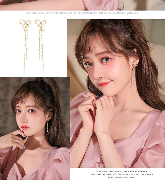 Threader Star Drop / Earring Bow FashionChic