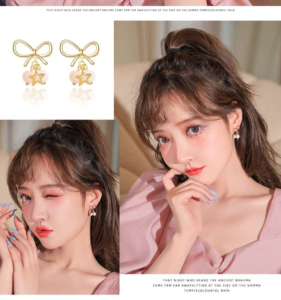 Threader Star Drop / Earring Bow FashionChic