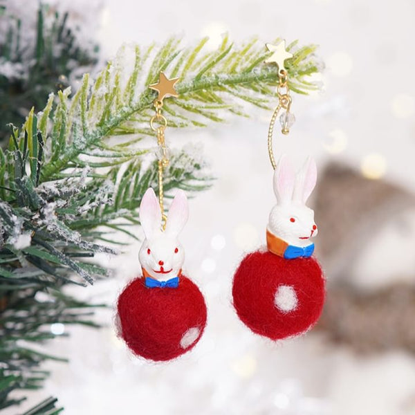 Felt Rabbit Earring Dangle FashionChic