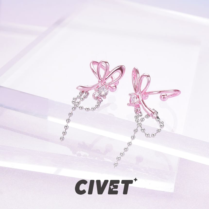 Rhinestone Earring Dangle Knot Alloy FashionChic