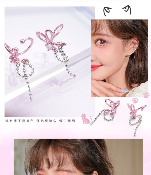 Rhinestone Earring Dangle Knot Alloy FashionChic