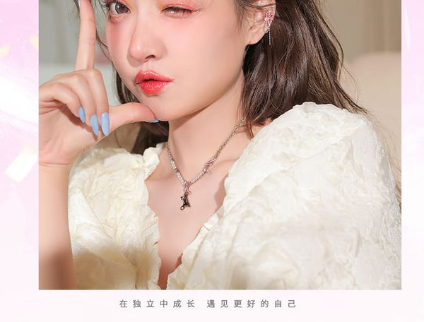 Rhinestone Earring Dangle Knot Alloy FashionChic