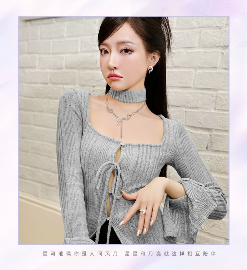 Star Ear Alloy Drop Moon Rhinestone Cuff / Earring FashionChic