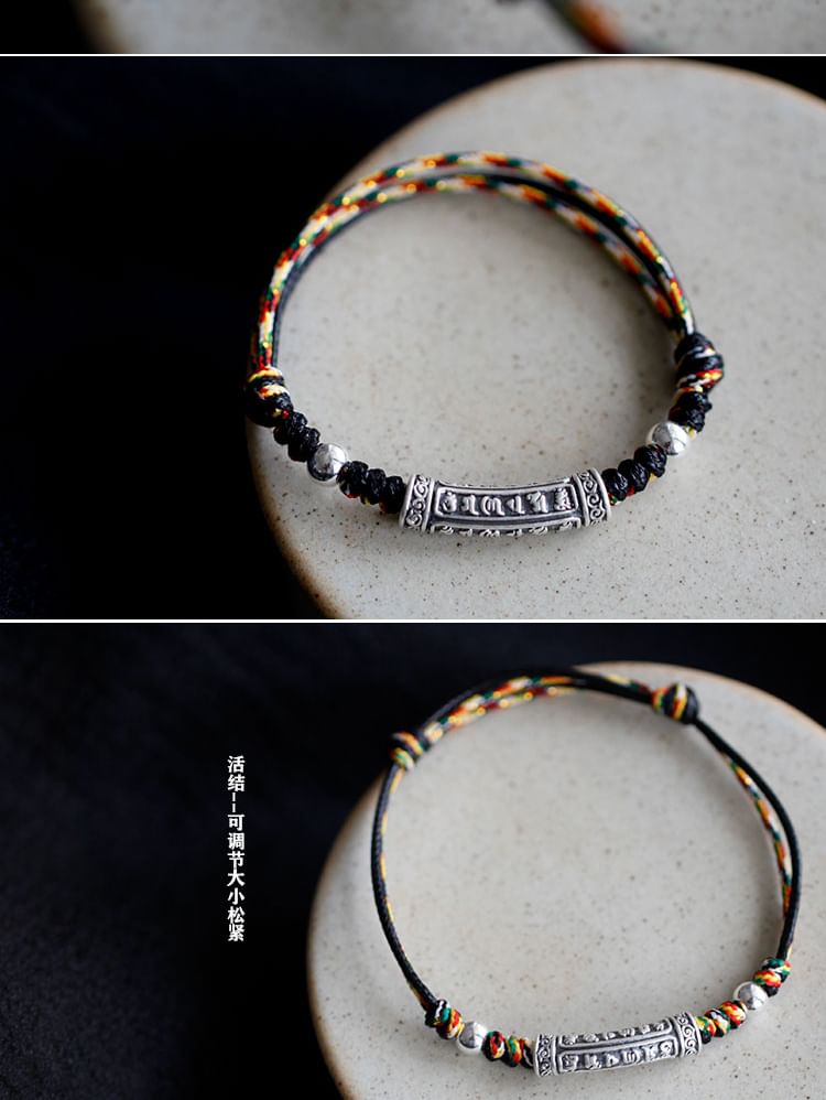 Bracelet (Various Silver Knot Designs) Embossed S999 FashionChic
