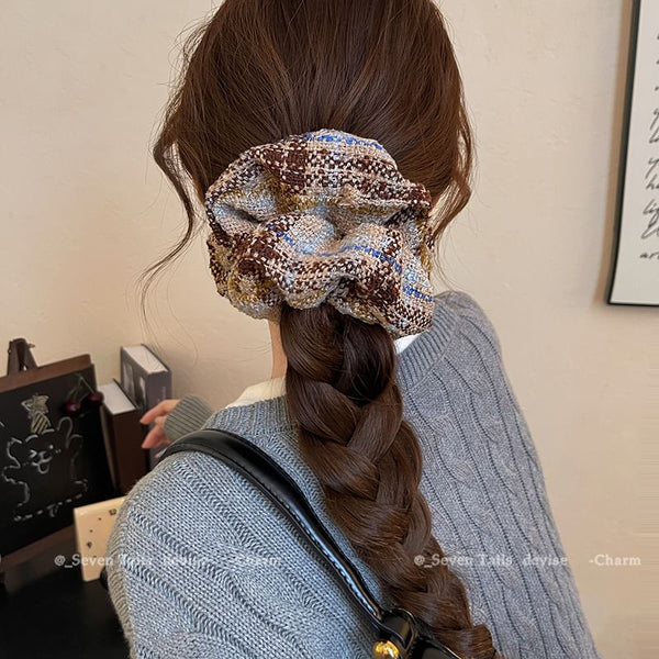 Plaid Hair Scrunchie FashionChic