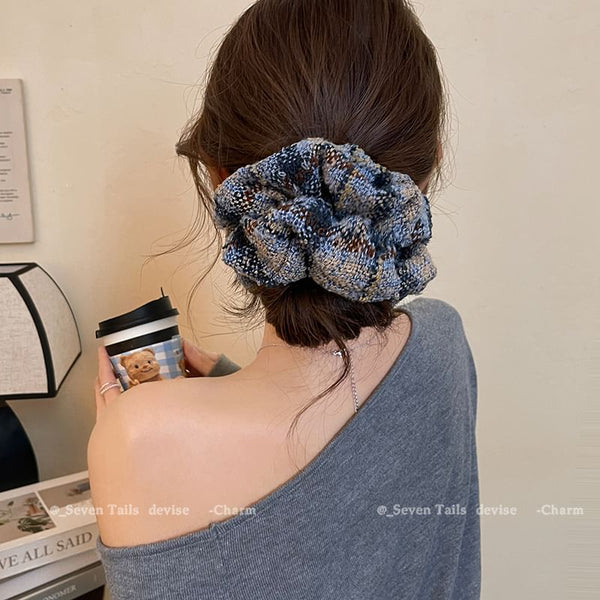 Plaid Hair Scrunchie FashionChic