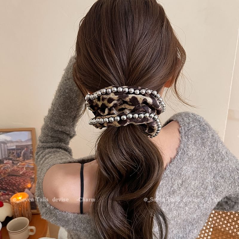 Leopard Scrunchie Hair FashionChic