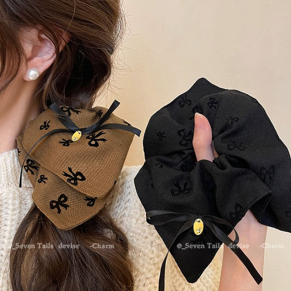 Print Hair Scrunchie Bow FashionChic