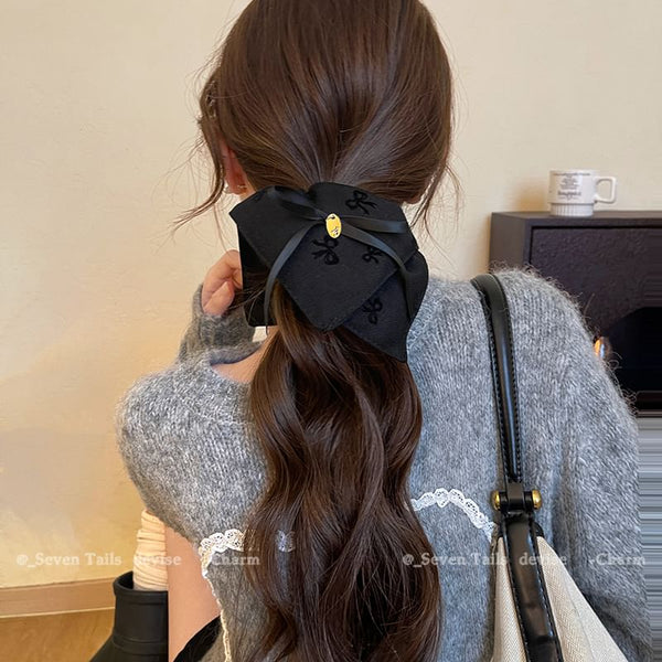 Print Hair Scrunchie Bow FashionChic