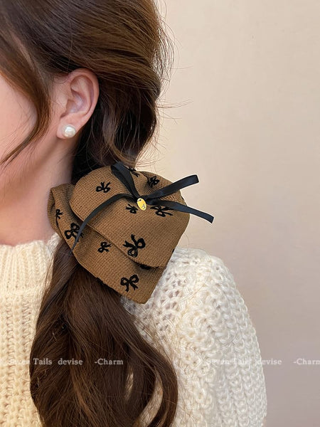 Print Hair Scrunchie Bow FashionChic