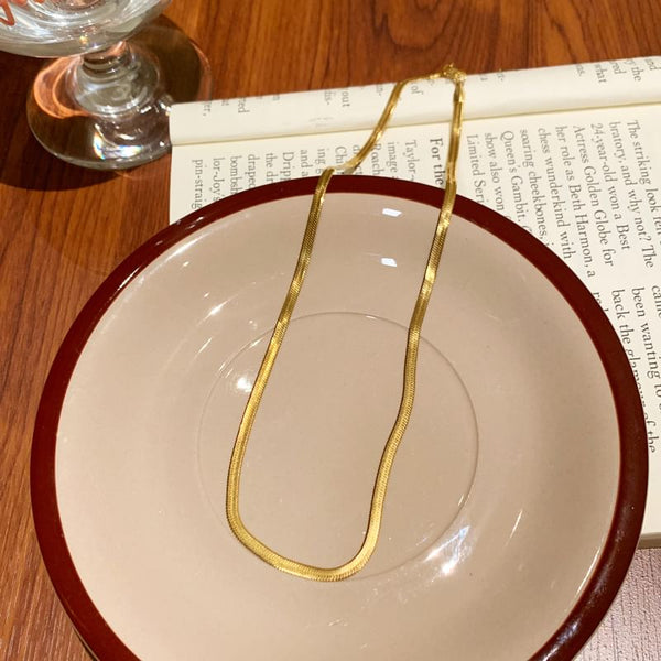 / Set Stone Pendant Necklace Snakebone FashionChic