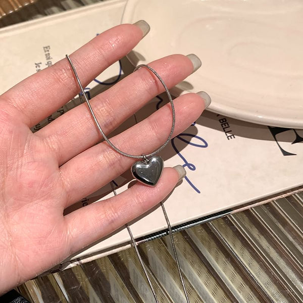 / Heart Braded Necklace Set Layered FashionChic