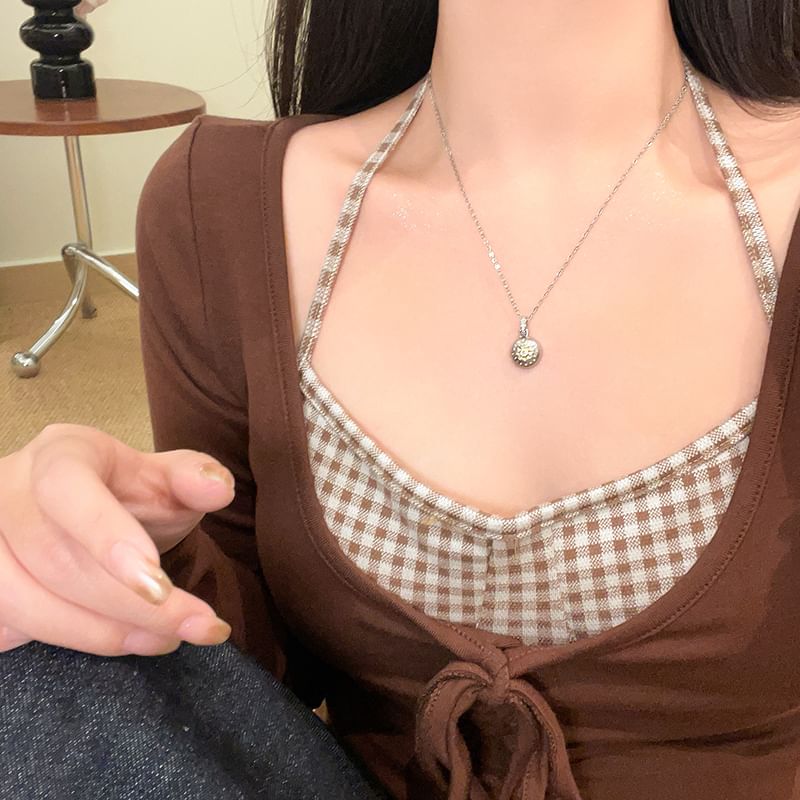CZ Dome Necklace FashionChic