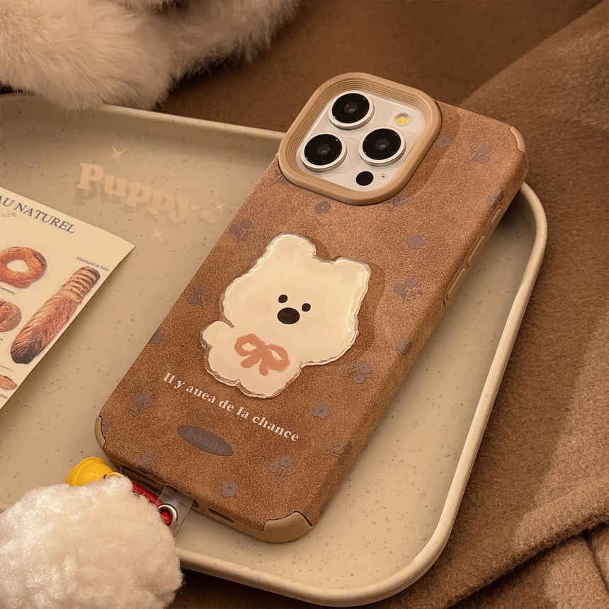 Charm Phone Set Case Pom Dog / FashionChic