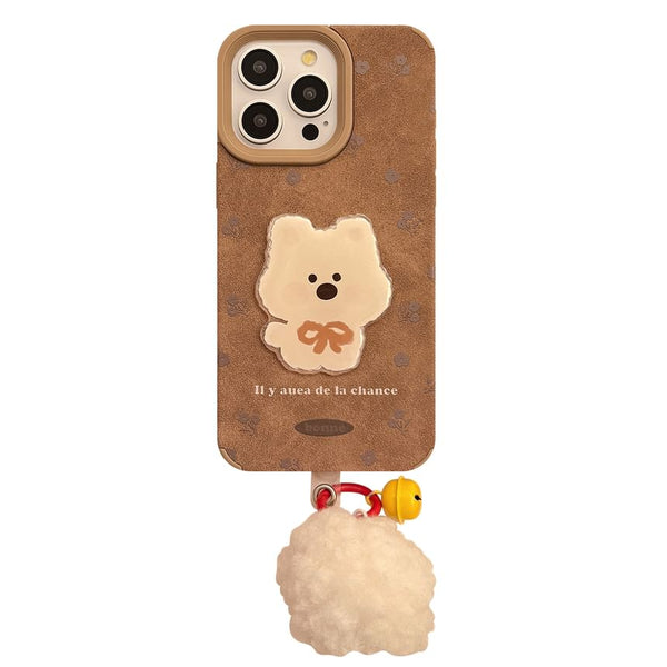 Charm Phone Set Case Pom Dog / FashionChic