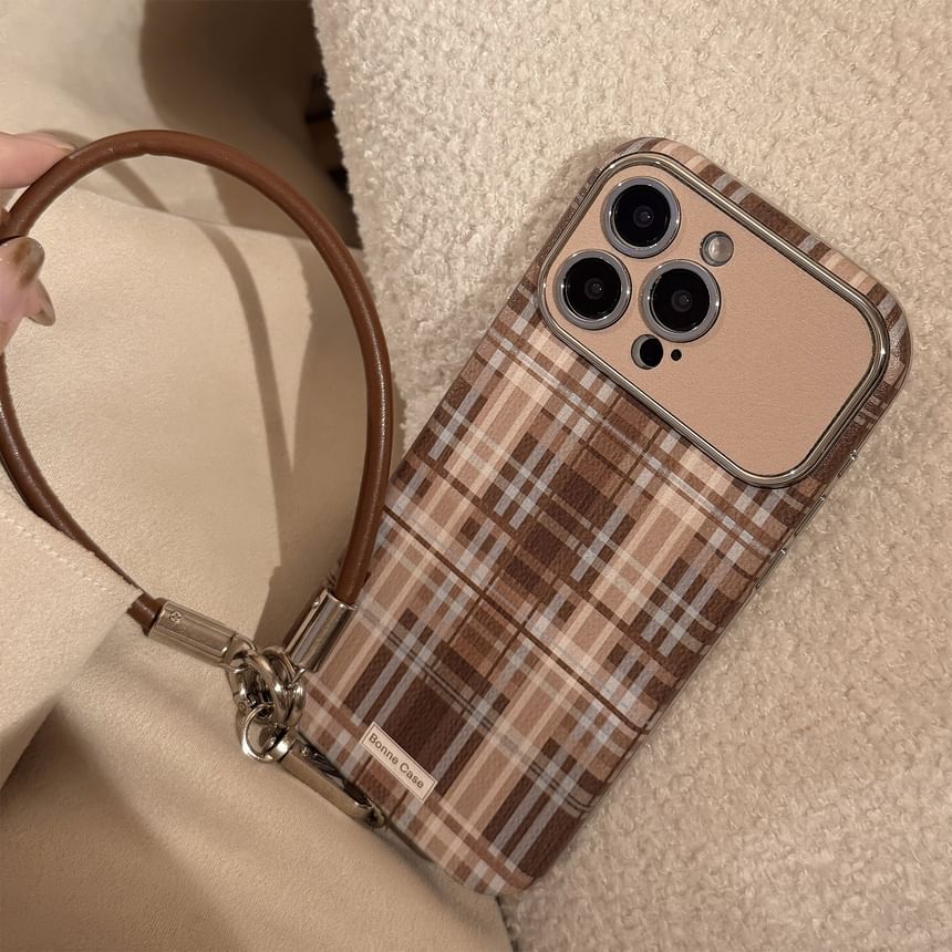 / Phone Set Case Plaid Strap FashionChic