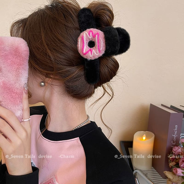 Acrylic Claw Hair Chenille Donut Clip FashionChic