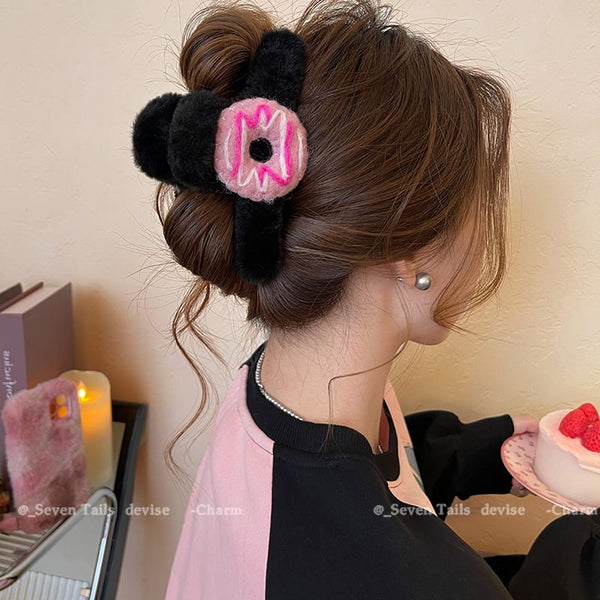Acrylic Claw Hair Chenille Donut Clip FashionChic