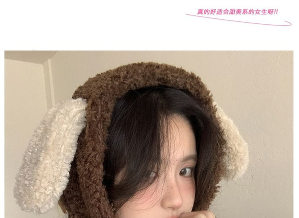 Dog Faux Trapper Hat Shearling Ear FashionChic