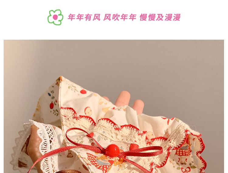 Bow Trim Scrunchie Lace FashionChic