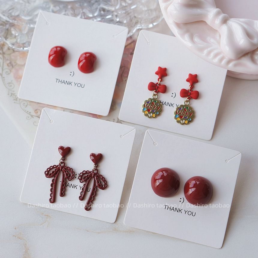 Ear Clip-On Bow Earring Stud Drop / Plain FashionChic