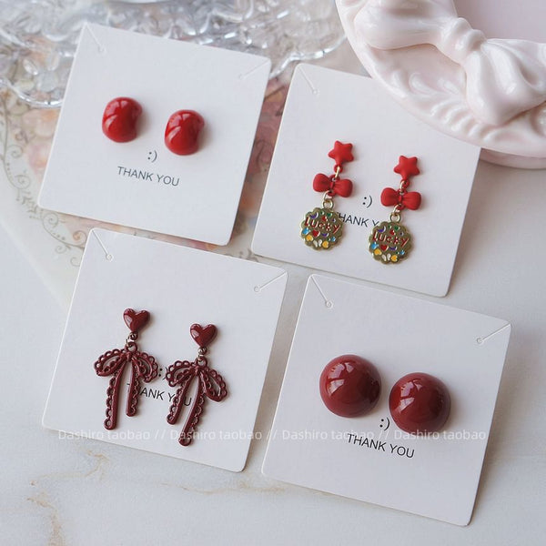 Ear Clip-On Bow Earring Stud Drop / Plain FashionChic