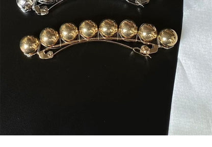 Polished Hair Bead Alloy Clip FashionChic