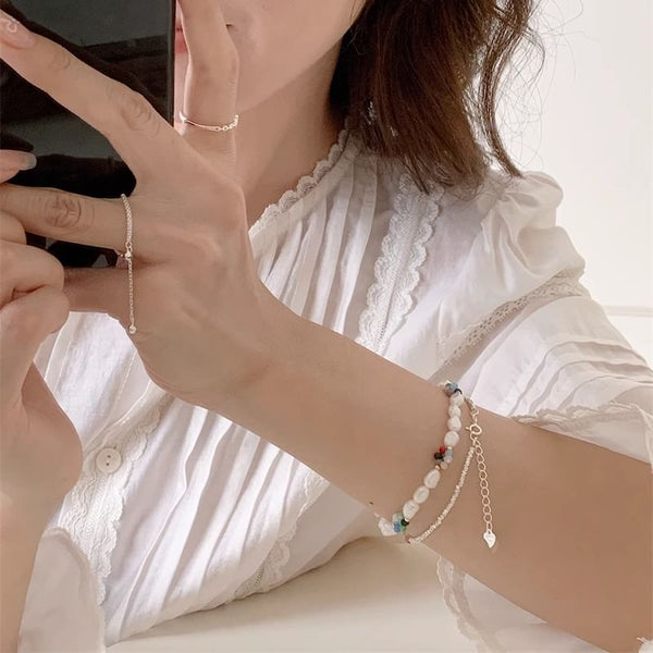 Sterling Silver Pearl / Freshwater S925 Bead Bracelet FashionChic