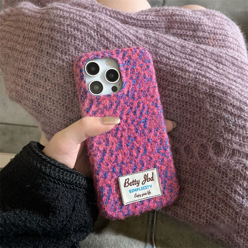 Applique Case Melange Lettering Phone FashionChic